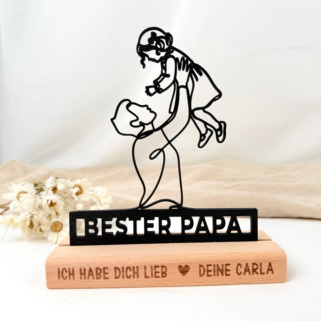 Aufsteller Papa & Kind Trygg