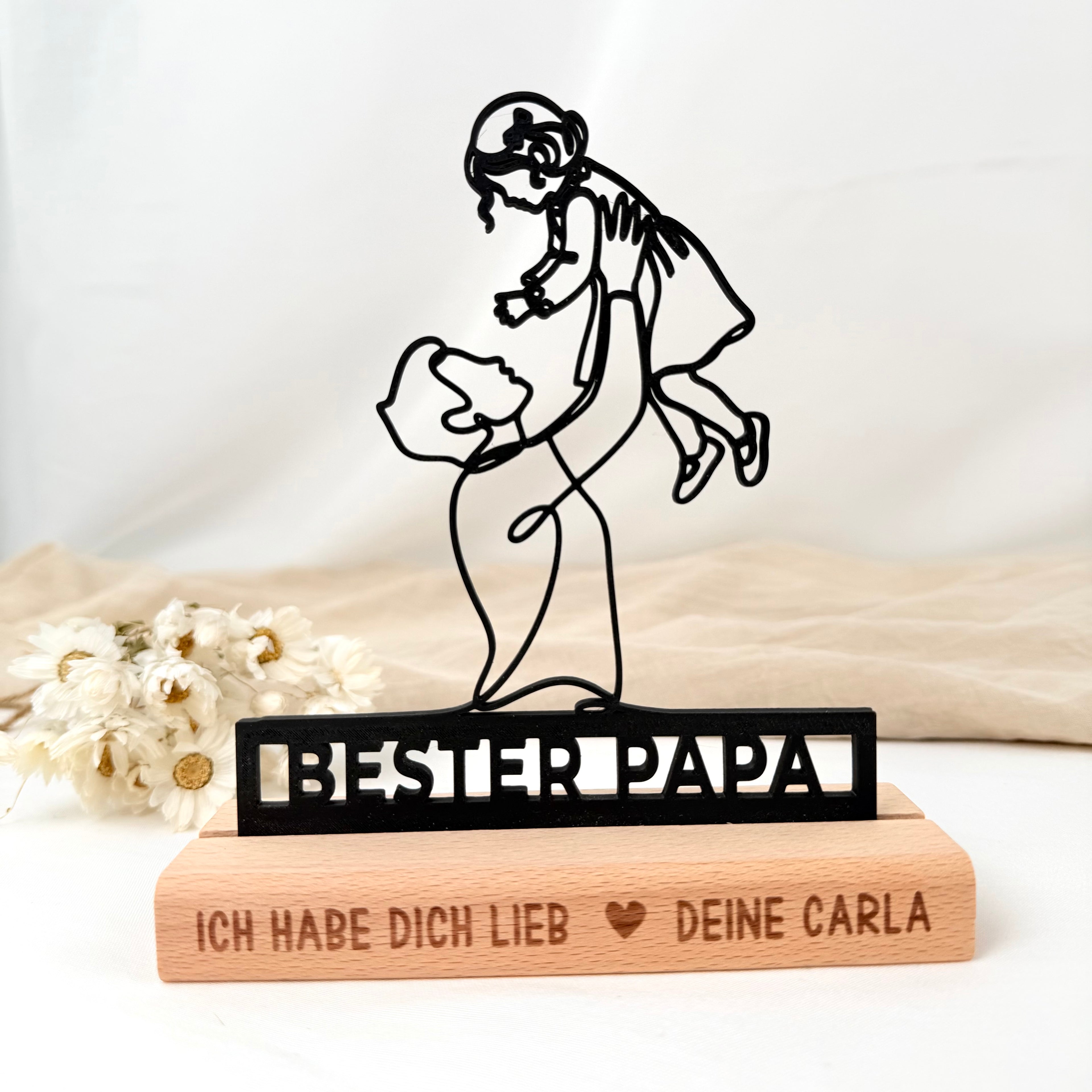 Aufsteller Papa & Kind Trygg